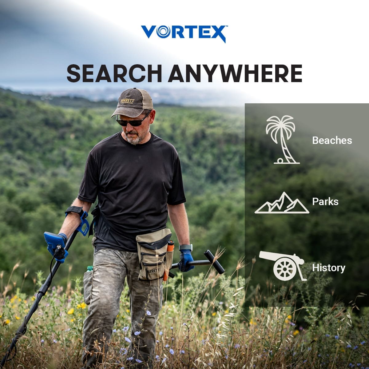 İstanbul Garrett Vortex VX5 Dedektör - Vortex ekran düzeni, hedef ID okumayı sade tutarak yeni kullanıcıyı hızlandırır.